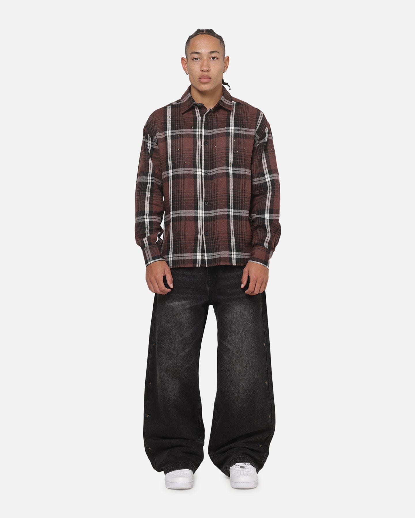 Saint Morta Medici Plaid Long Sleeve Shirt Port