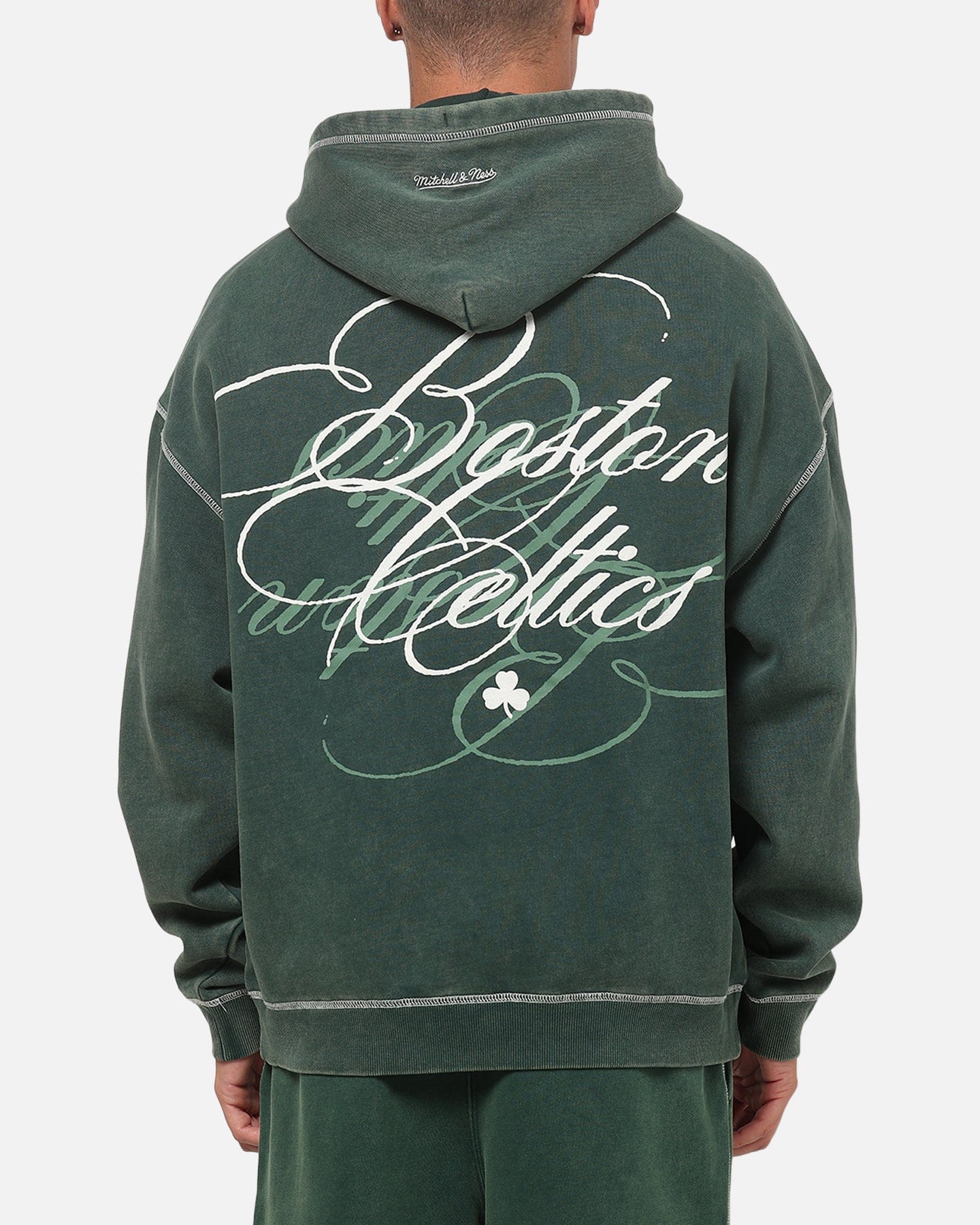 Mitchell & Ness Boston Celtics Star Script Hoodie Pine Green