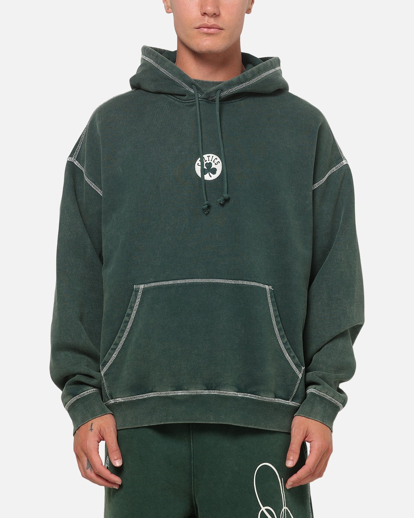 Mitchell & Ness Boston Celtics Star Script Hoodie Pine Green