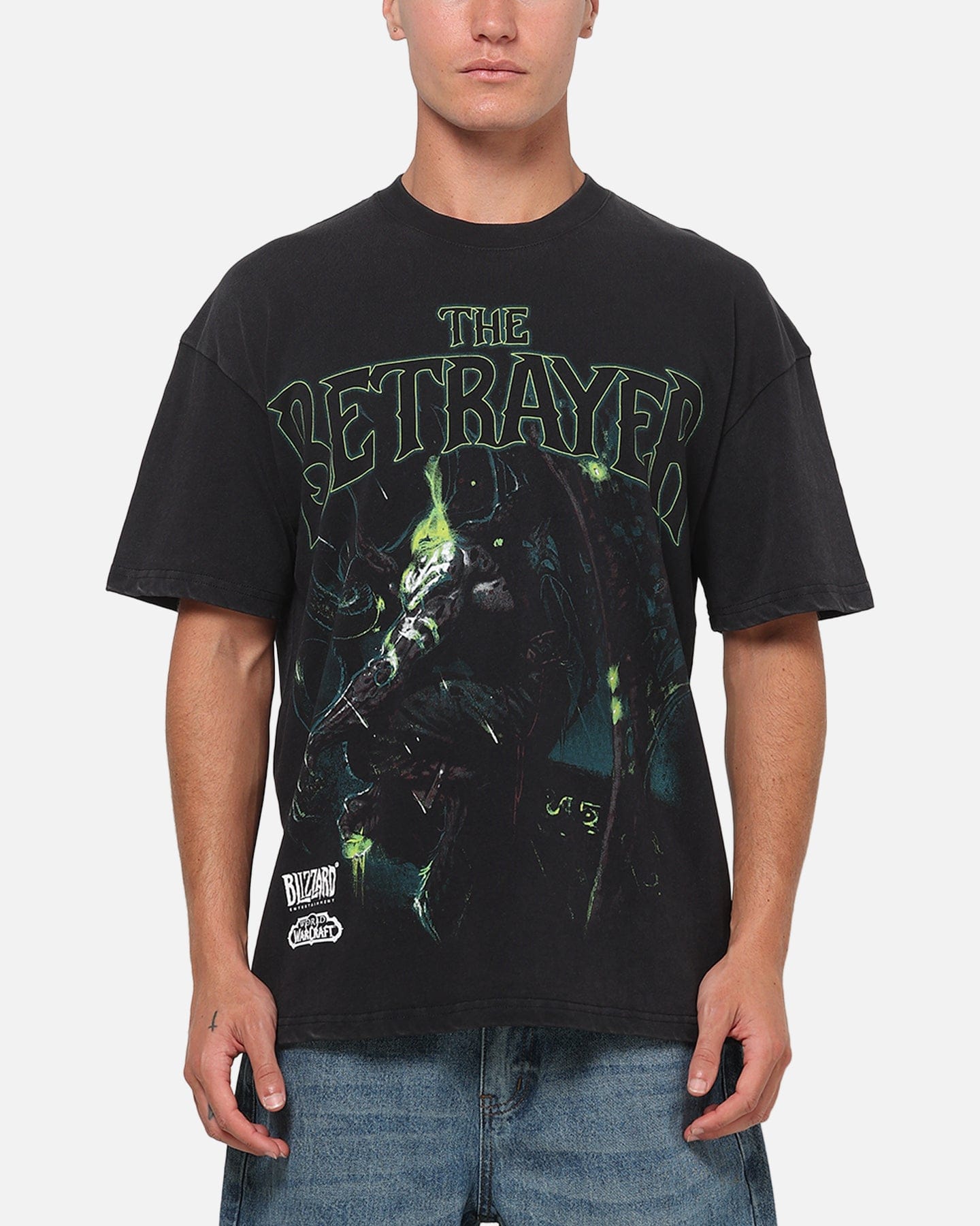 73Studio X Warcraft The Betrayer T-Shirt Black Acidwash