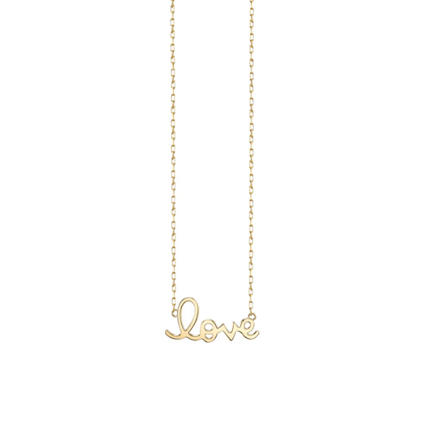 Sydney Evan 14k Yellow Gold Love Necklace