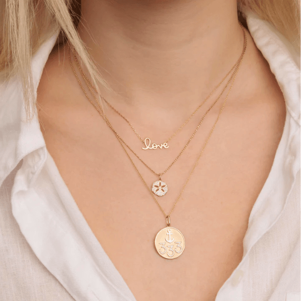 Sydney Evan 14k Yellow Gold Love Necklace