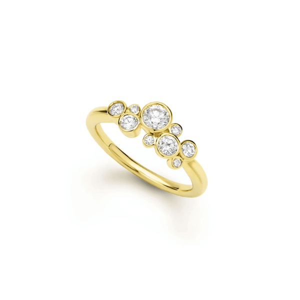 Lagos 18K Gold Diamond Small Cluster Ring - 02-10367-DD7