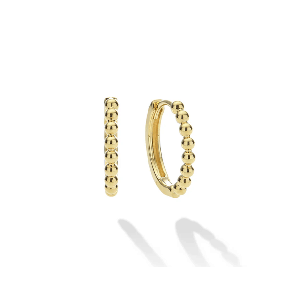 Lagos 18K Gold Caviar Huggie Earrings - 01-11255-00