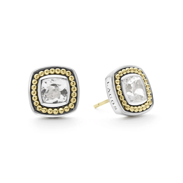 Lagos White Topaz Stud Earrings - 01-81890-F