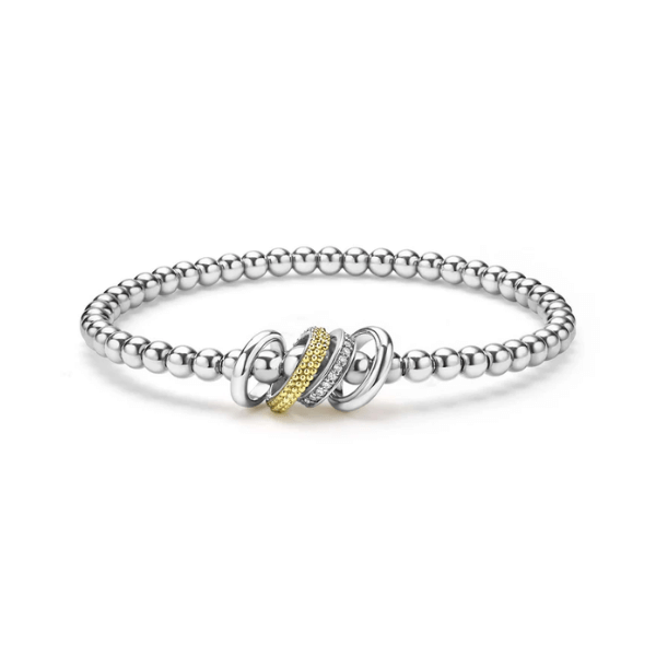Lagos Two-Tone Four Ring Diamond Stretch Bracelet - 05-81659-DD7
