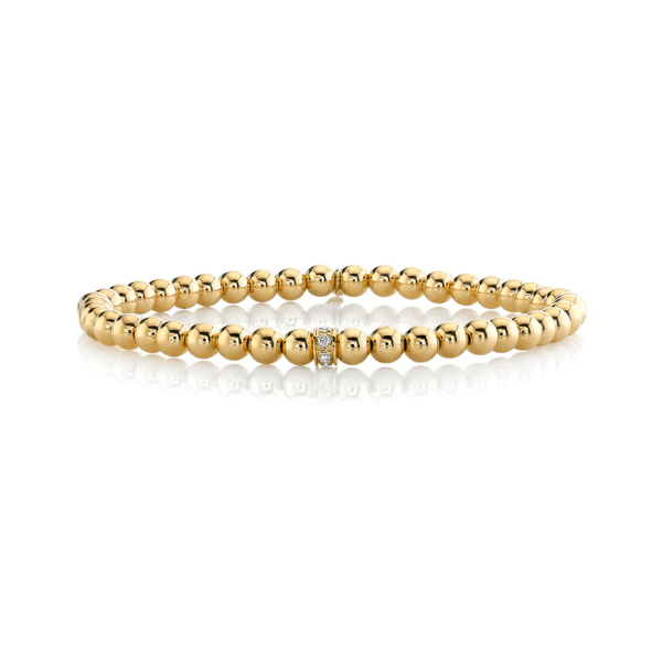Sydney Evan Gold & Diamond Rondelle Gold Bead Bracelet - C22486-Y555.6