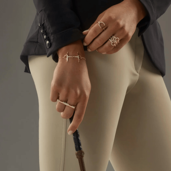 Graziela 18K Gold Diamond Stirrup Ring - EQR-112D