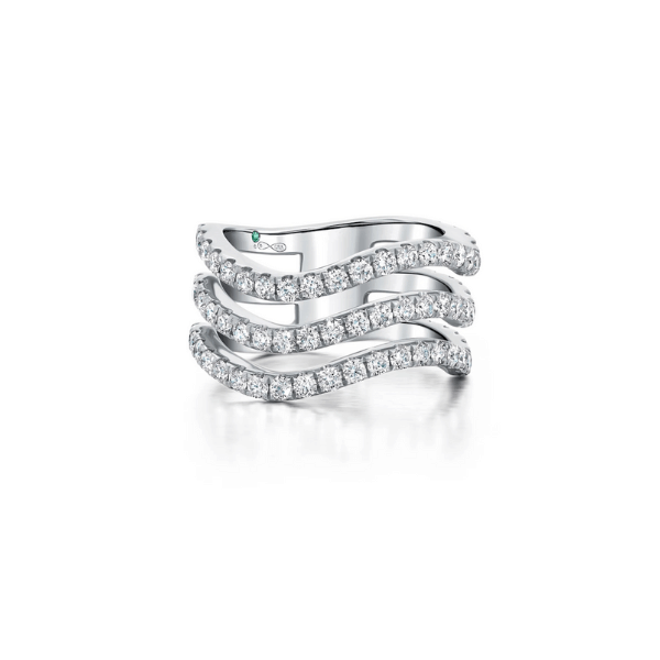 Graziela 18K Gold Rio Diamond Triple Band Ring - AMR-3034770