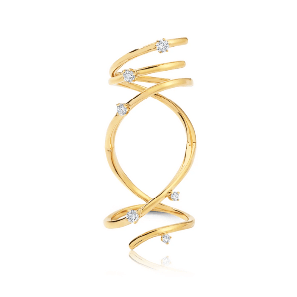 Graziela 18K Gold Ouro Rio Mega Swirl Diamond Ring - AMR403Y