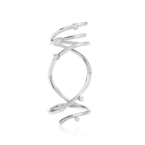 Graziela 18K Gold Ouro Rio Mega Swirl Diamond Ring - AMR403Y
