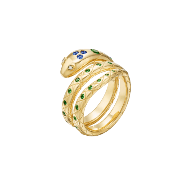 Temple St. Clair 18K Gold Tsavorite Delphi Serpent Ring - R36135-SRPBSTG