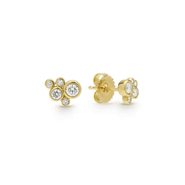 Lagos Fizz 18K Gold Five Diamond Cluster Stud Earrings - 01-11305-DD