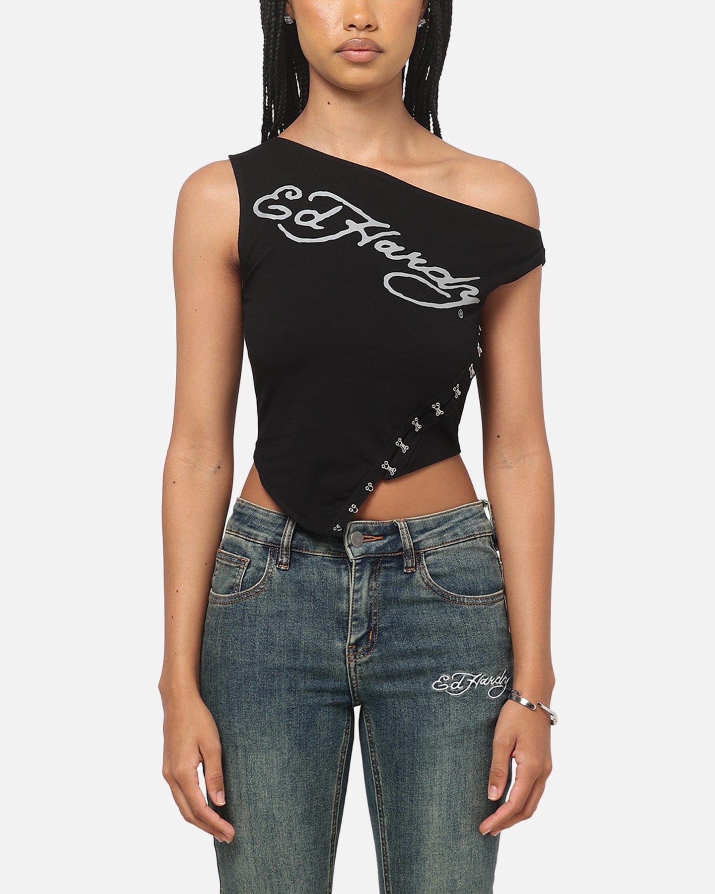 Ed Hardy Women's Hooked Aline T-Shirt Black