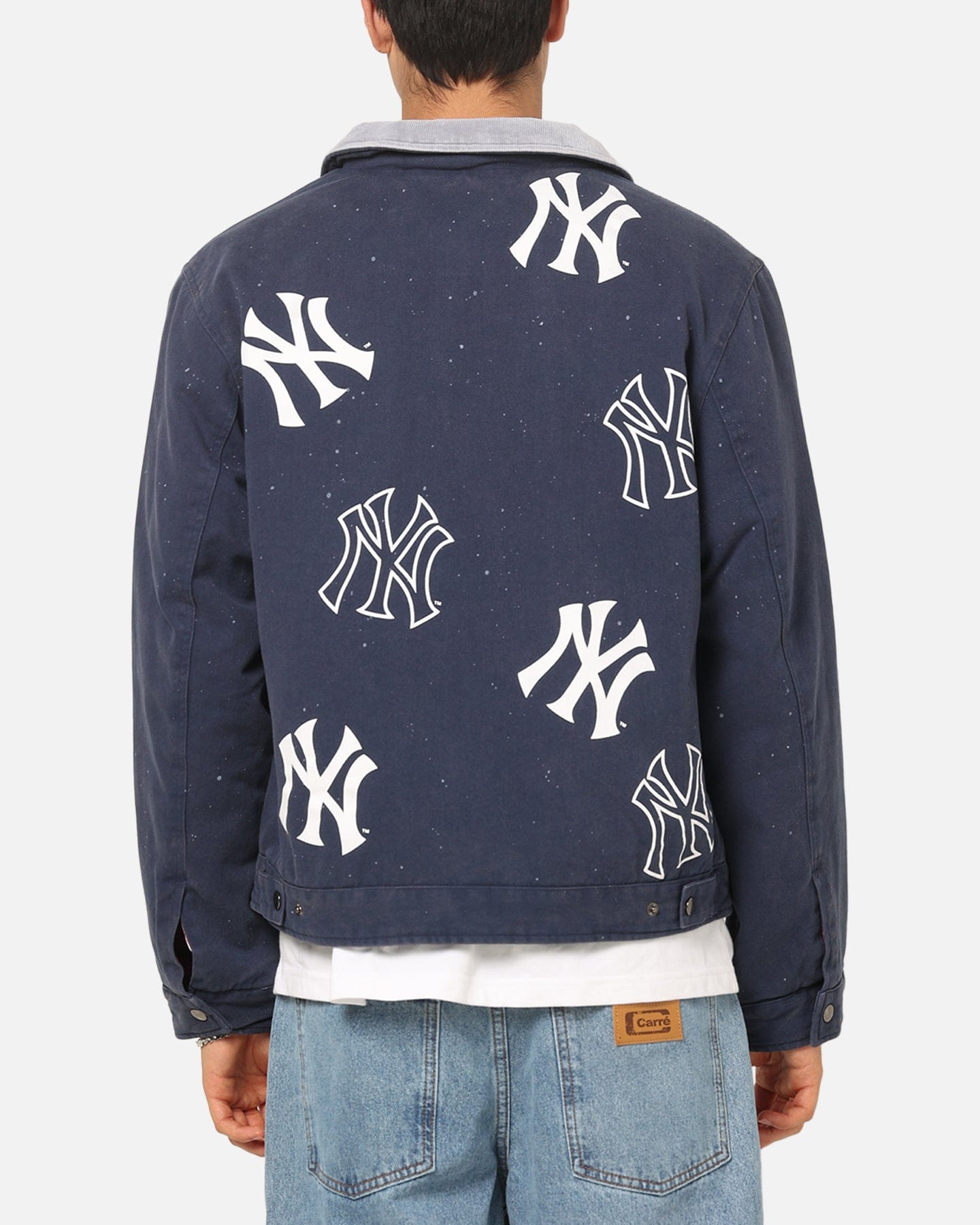 Majestic Athletic New York Yankees Paint Splat Carpenter Jacket Indigo