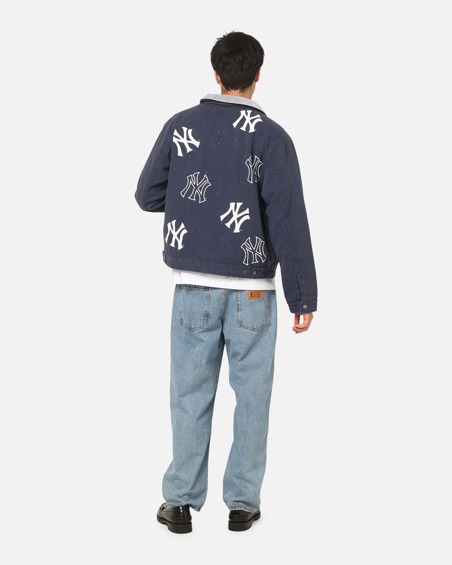 Majestic Athletic New York Yankees Paint Splat Carpenter Jacket Indigo