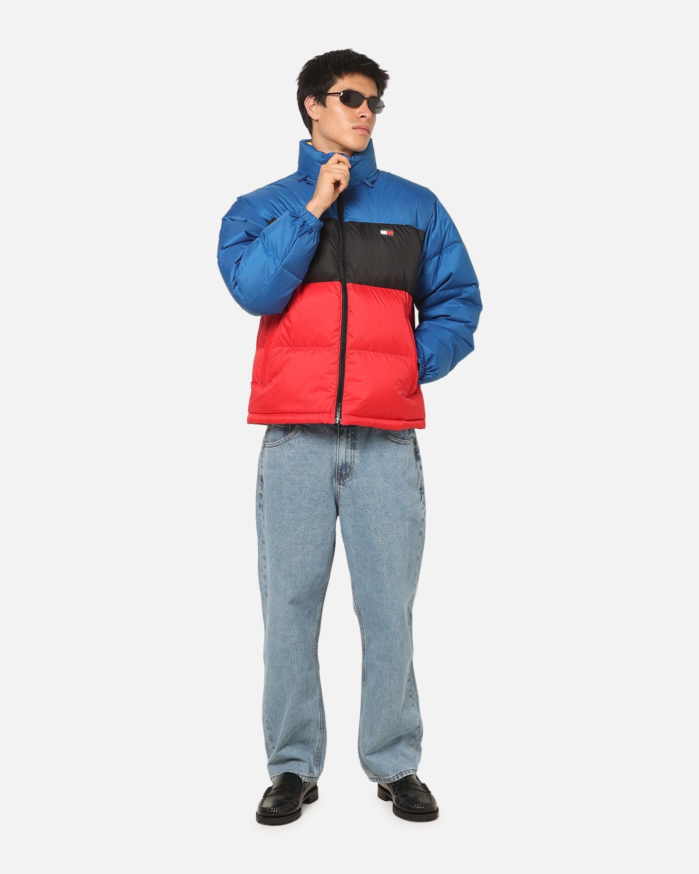 TOMMY HILFIGER Tommy Jeans Alaskha Colourblock Puffer Jacket Indigo