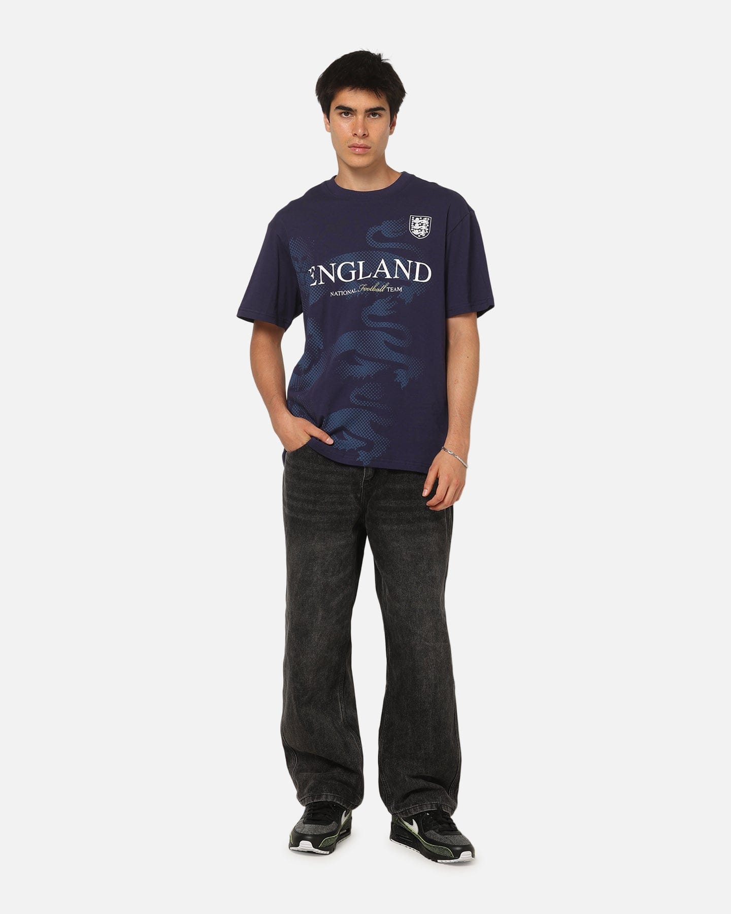 Majestic Athletic England Graphic T-Shirt Navy