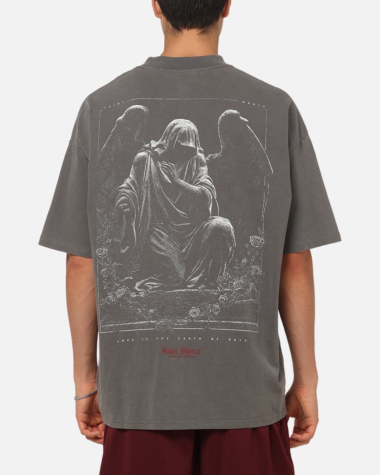 Saint Morta Divine Duty X T-Shirt Washed Charcoal