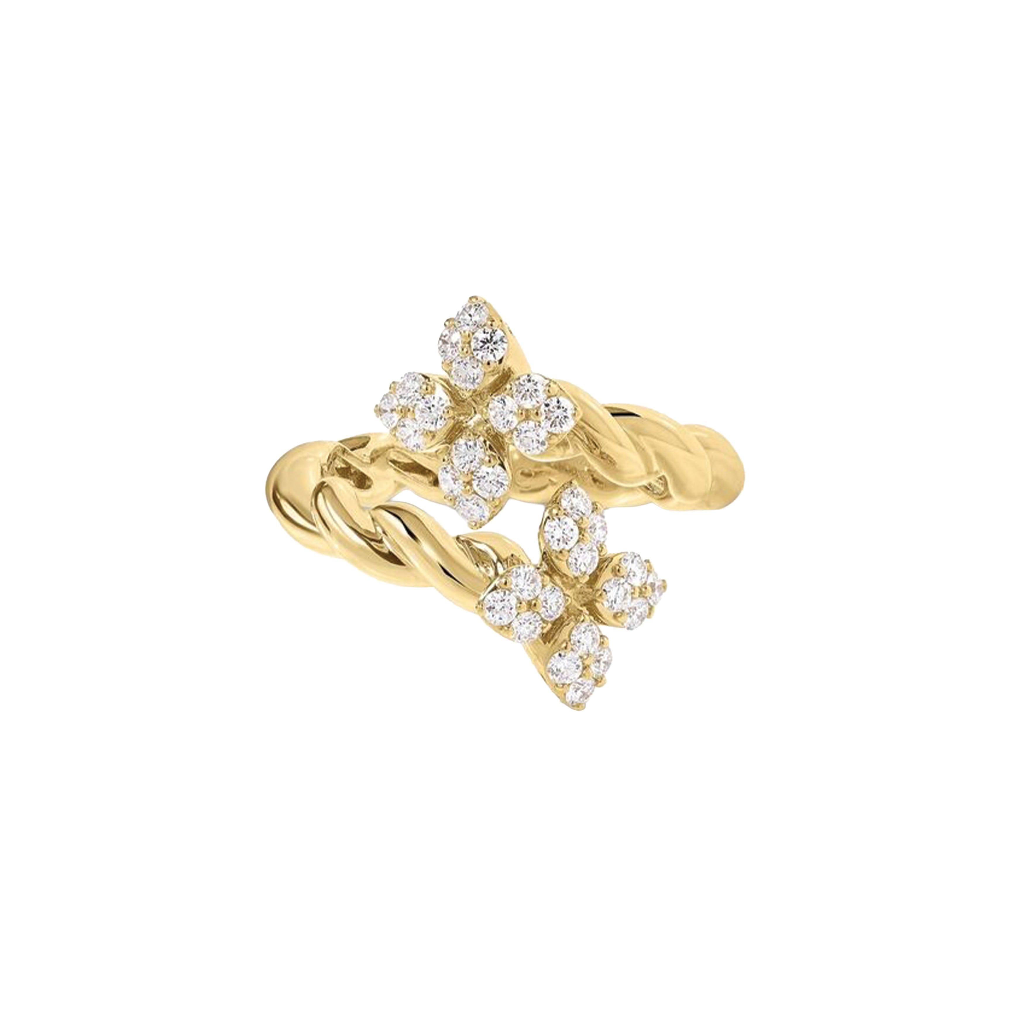 Roberto Coin 18k Yellow Gold Love in Verona Twist Diamond Ring