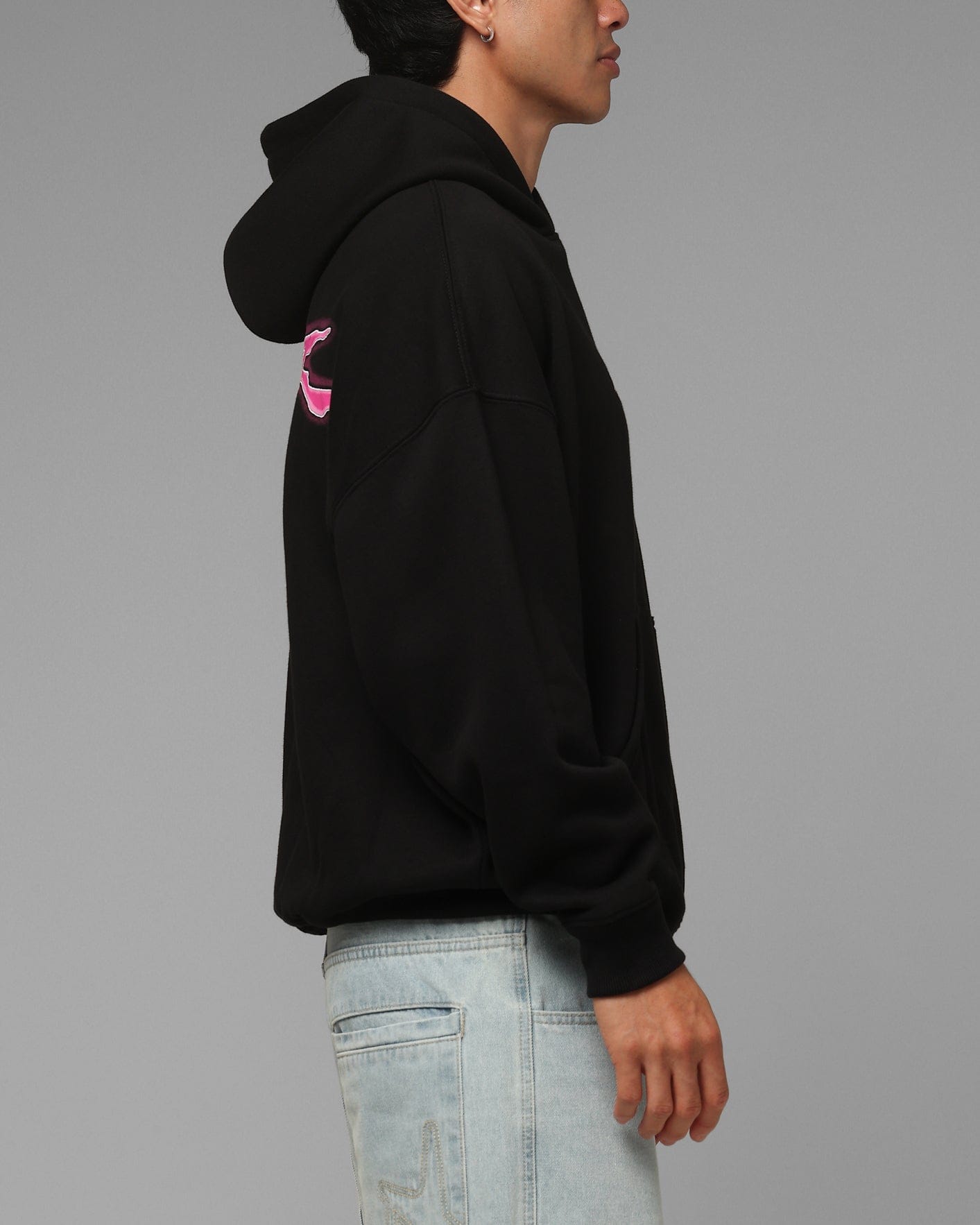 Loiter Cyber Logo Hoodie Black