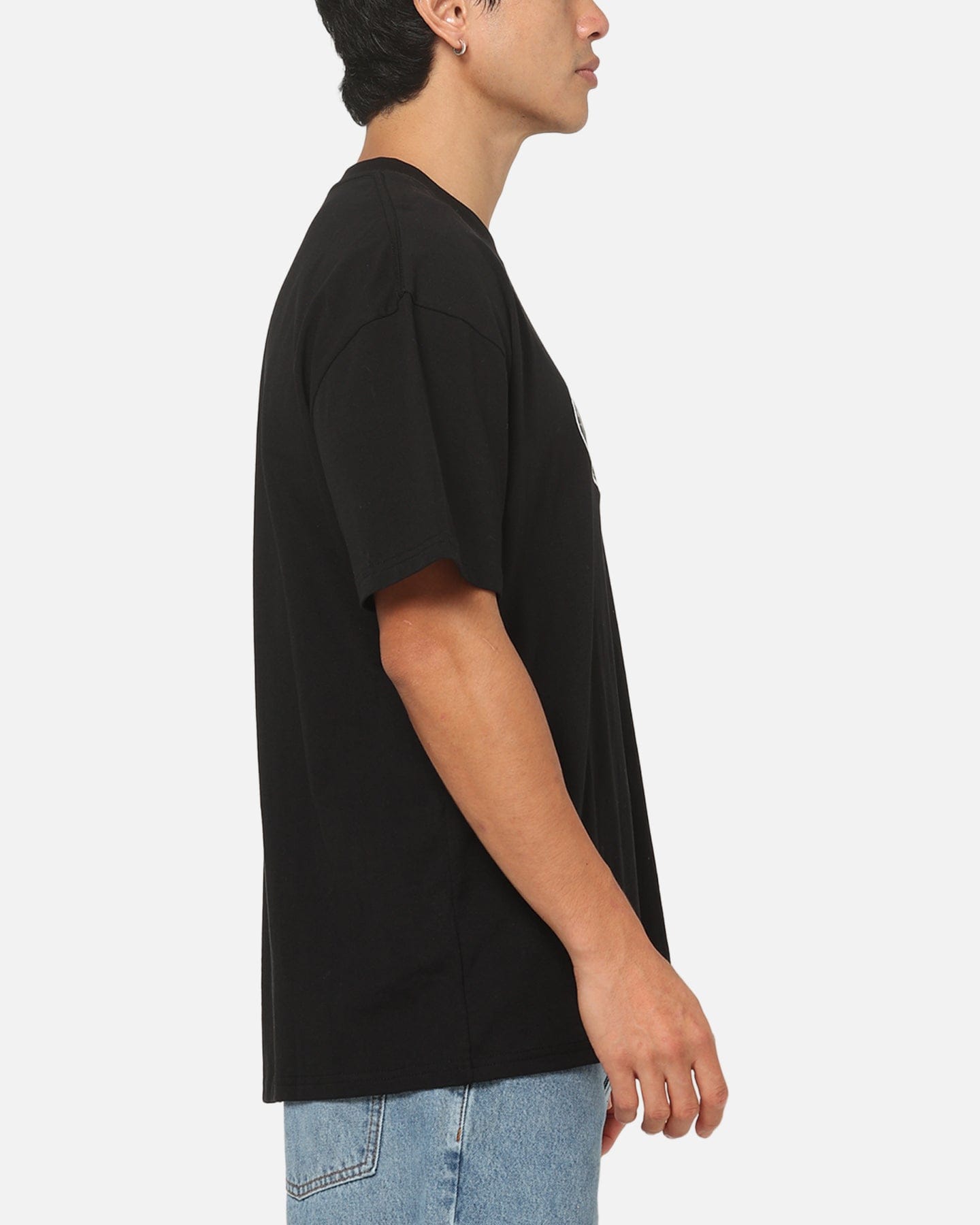 Carre Plaid Oval T-Shirt Solid Black