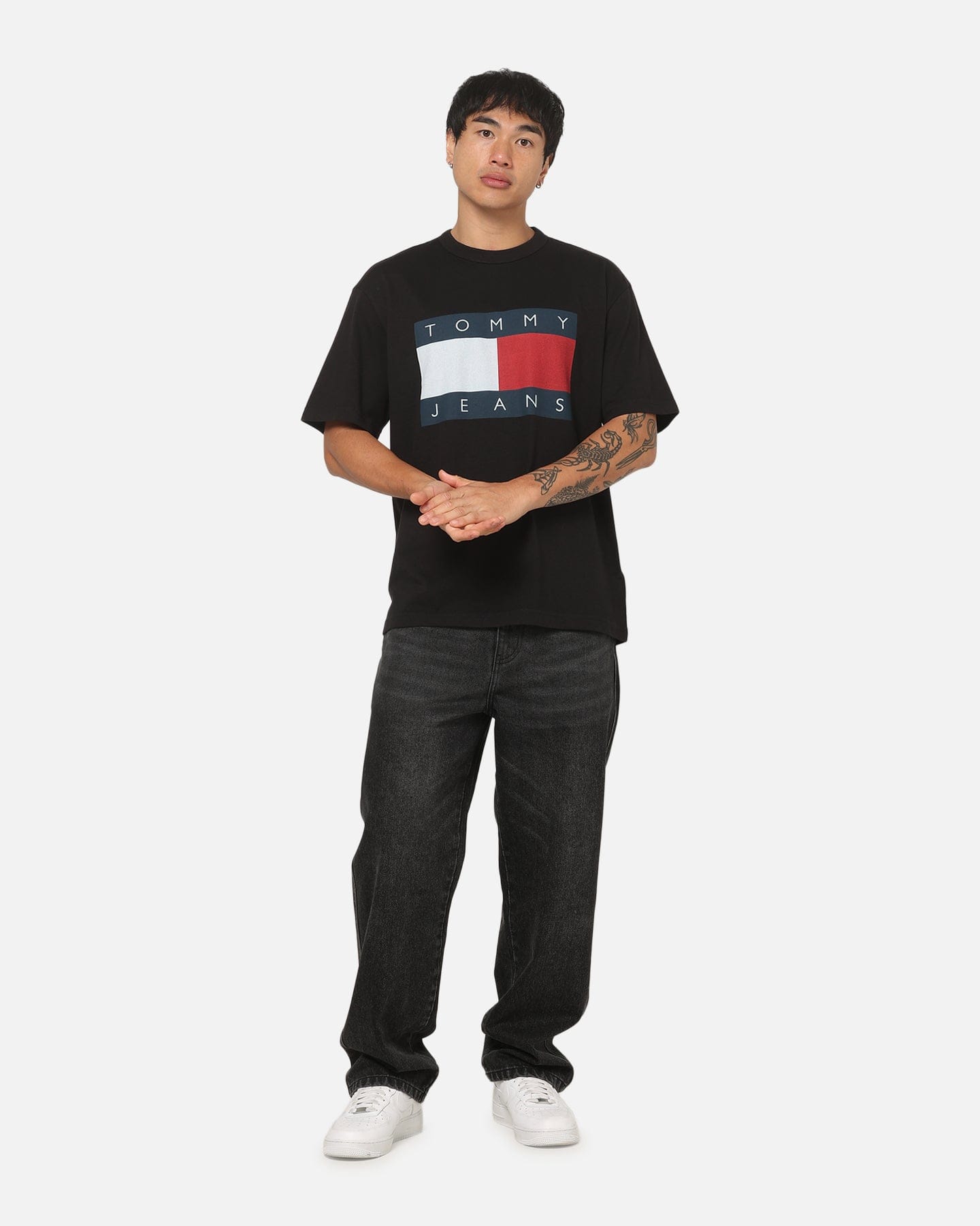 TOMMY HILFIGER Tommy Jeans Relaxed Big Flag T-Shirt Black