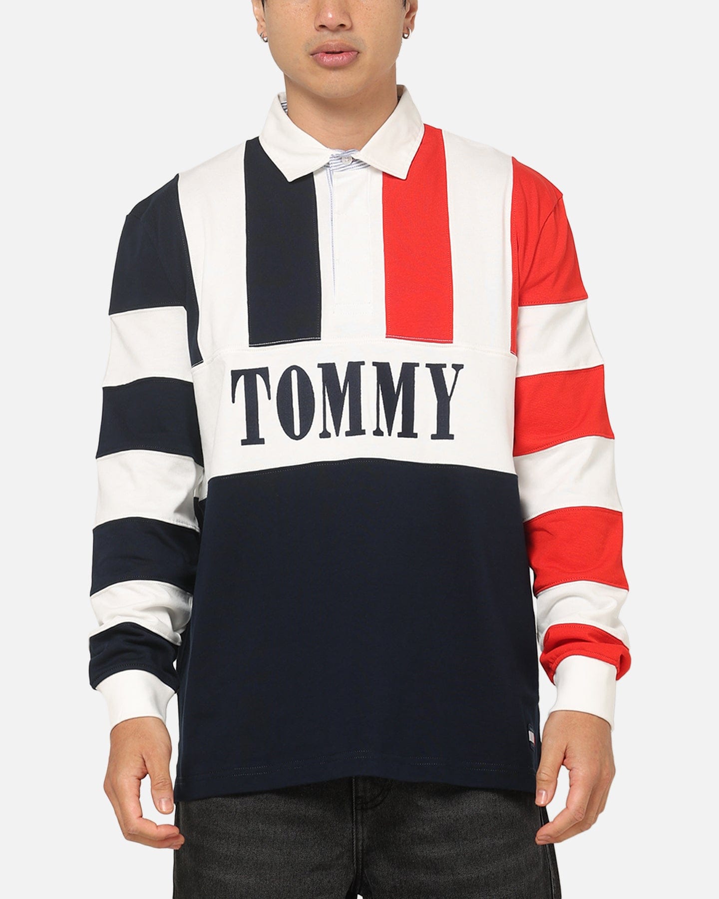 TOMMY HILFIGER Tommy Jeans Relaxed Archive Rugby Shirt Navy