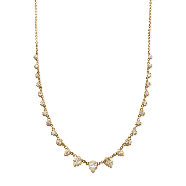 Jacquie Aiche 14K Yellow Gold Sophia Round & Teardrop Diamond Necklace - 2506002