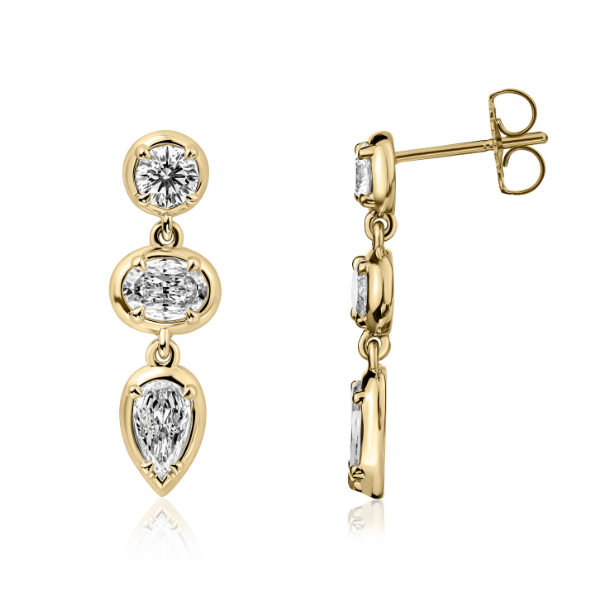Christopher Designs 18K Yellow Gold 2.14ctw L'Amour Mixed Shape Earrings - L728ERA-225-18Y/V13961