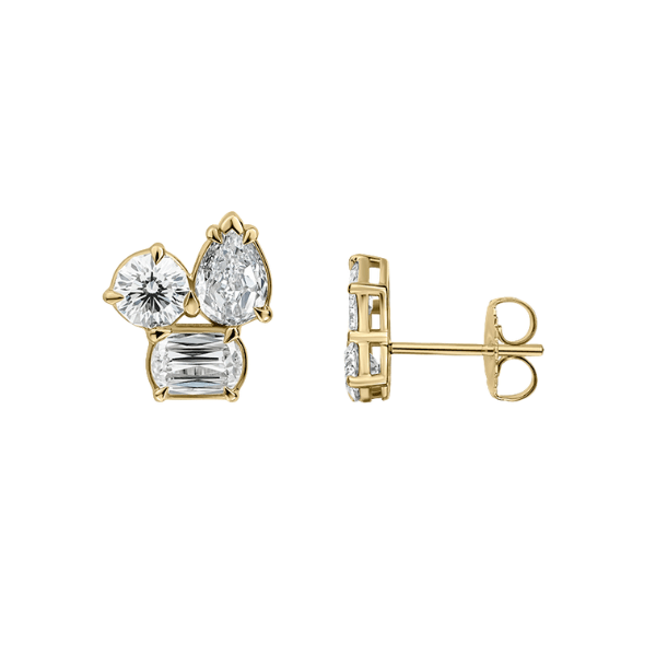 Christopher Designs 14K Yellow Gold 1.89ctw L'Amour Mixed Shape Earrings - L738ERA/V13556