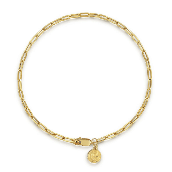 Gabriel & Co. Fashion Gabriel & Co 14K Yellow Gold 7 inch Hollow Paperclip Chain Bracelet - TB4672Y4JJJ
