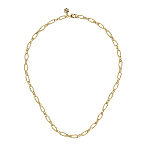 Gabriel & Co. Fashion Gabriel & Co. 14K Yellow Gold Twisted Rope Chain Necklace - NK7137-17Y4JJJ