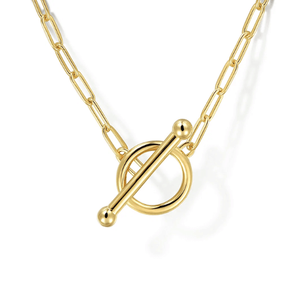 Gabriel & Co. Fashion Gabriel & Co. 14K Yellow Gold Chain Necklace with Toggle - NK7036Y4JJJ