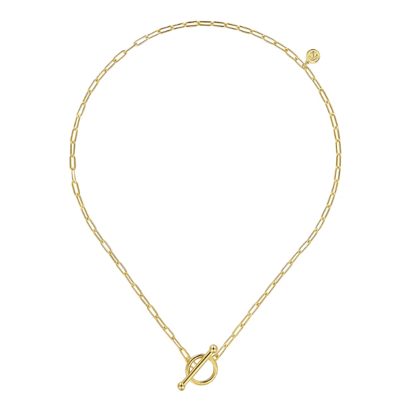 Gabriel & Co. Fashion Gabriel & Co. 14K Yellow Gold Chain Necklace with Toggle - NK7036Y4JJJ