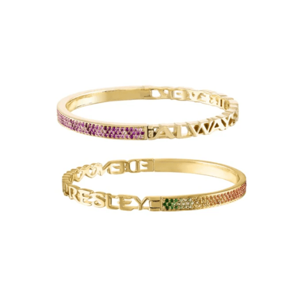 Eden Presley 14k Yellow Gold Ombre Half & Half Bangle