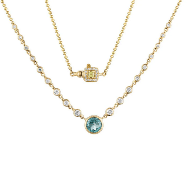 Eden Presley 14k Yellow Gold Bubbles Small Tourmaline Necklace