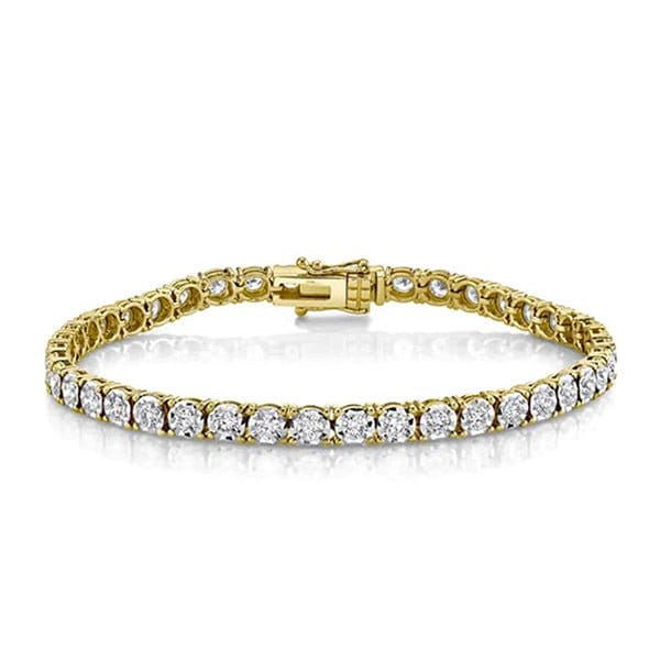 Moyer Collection 18K Yellow Gold 10.61ctw Round Diamond Tennis Bracelet - 190120