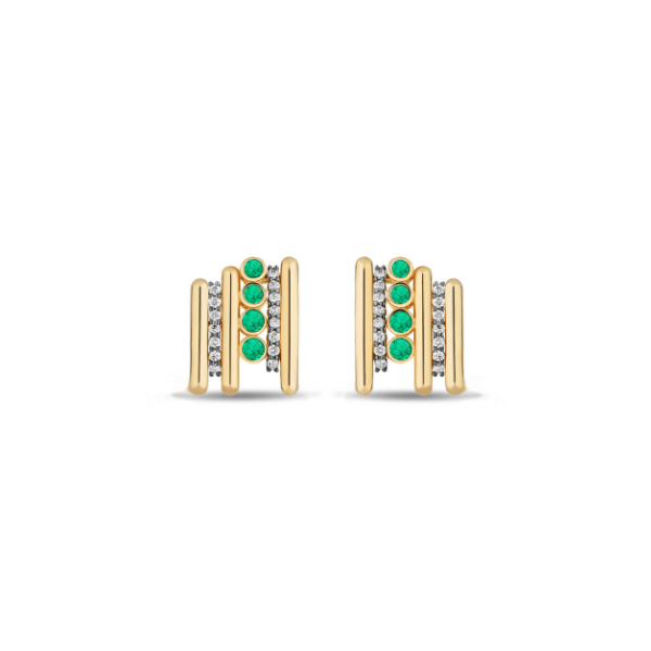 Mason & Books 14K Yellow Gold Emerald Runway Stud Earrings - RWSE03