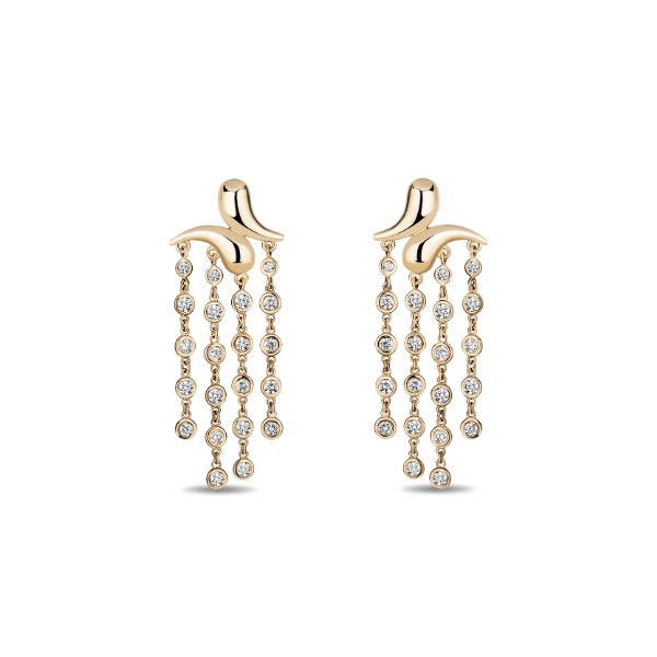 Mason & Books 14K Yellow Gold Boomerang Tassel Drop Earrings - BMTE01