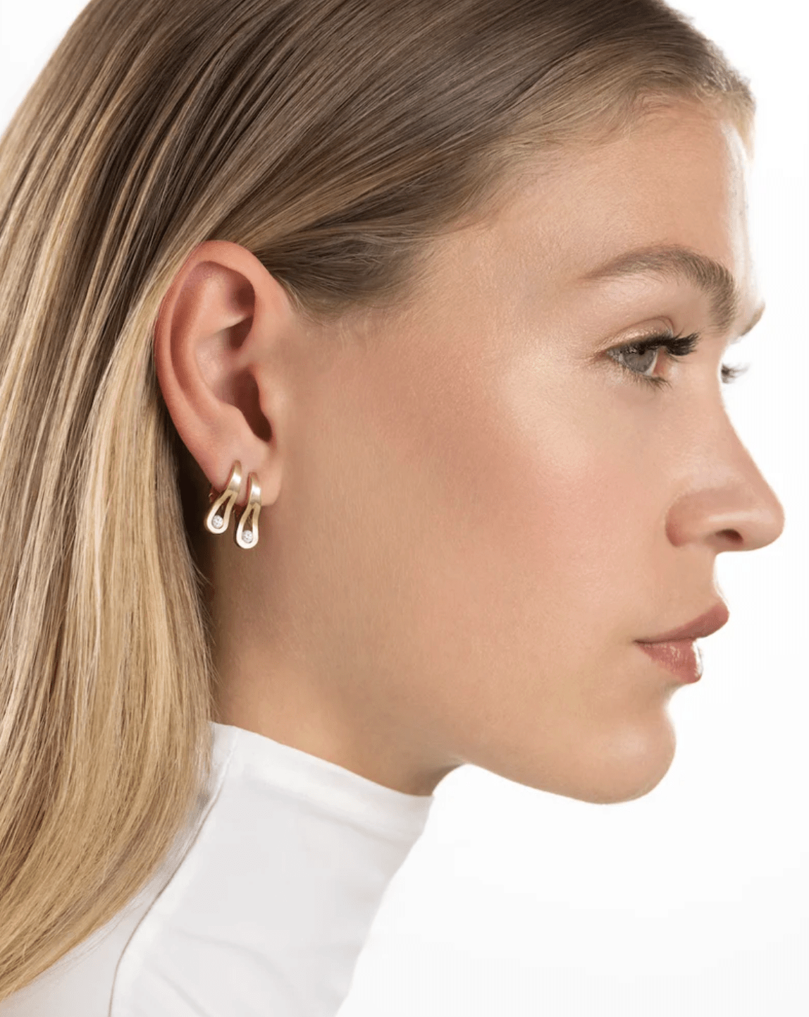 Melissa Kaye 18K Gold Daphne Earring Small - E2504A-Y