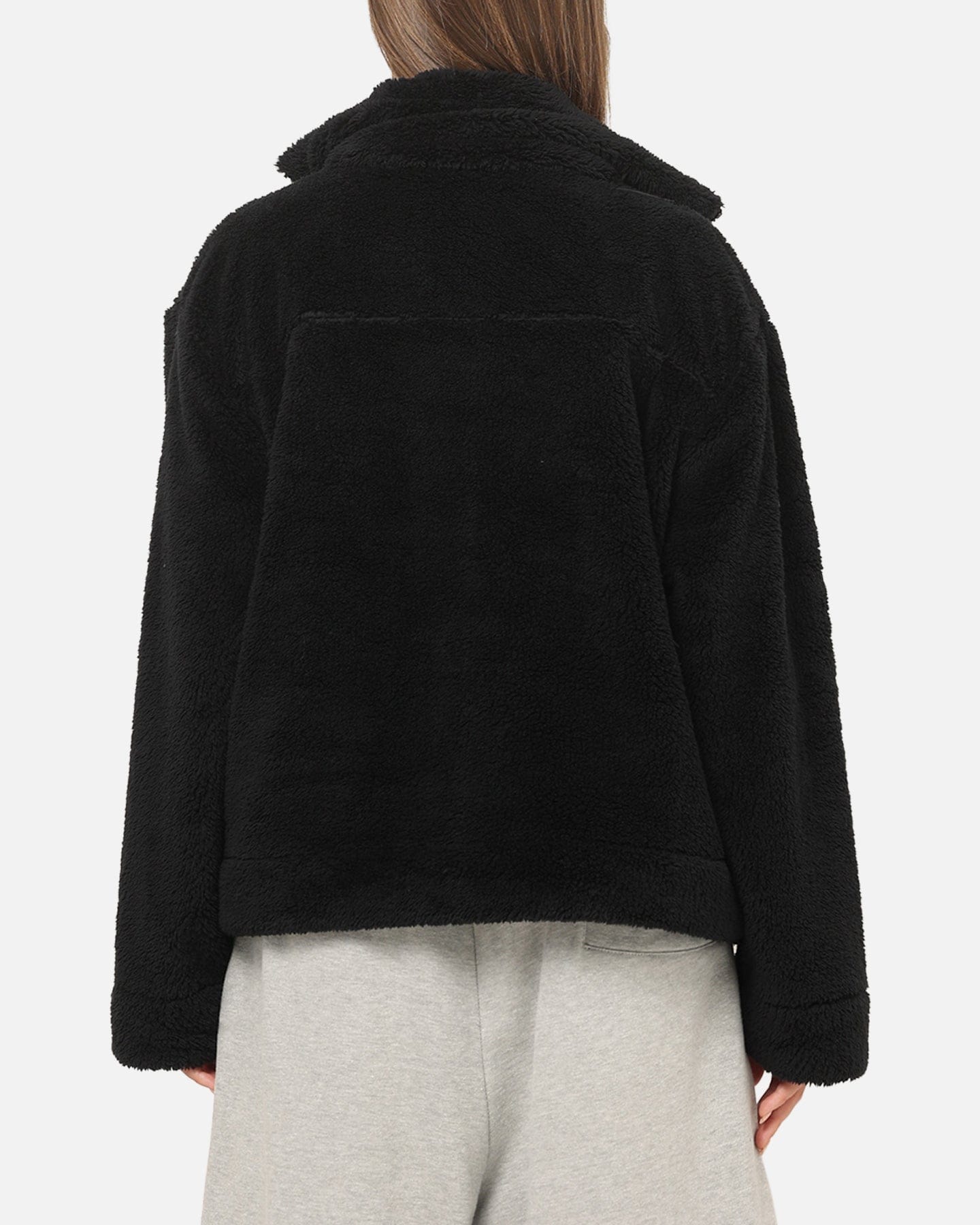 Nike Women's Sportswear Essential High-Pile Fleece Jacket Black/Sail