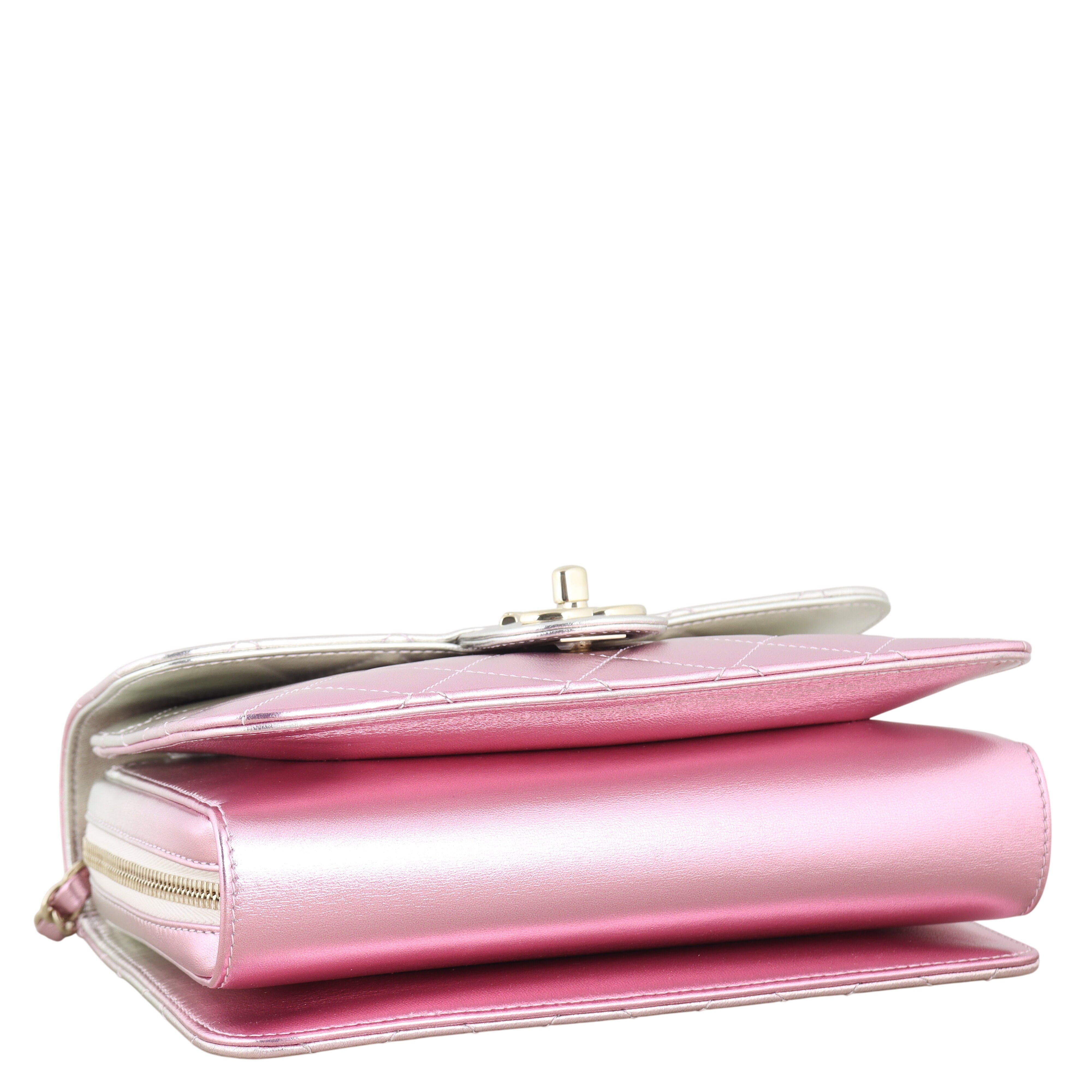 Chanel Like A Wallet Rainbow Metallic Flap Bag