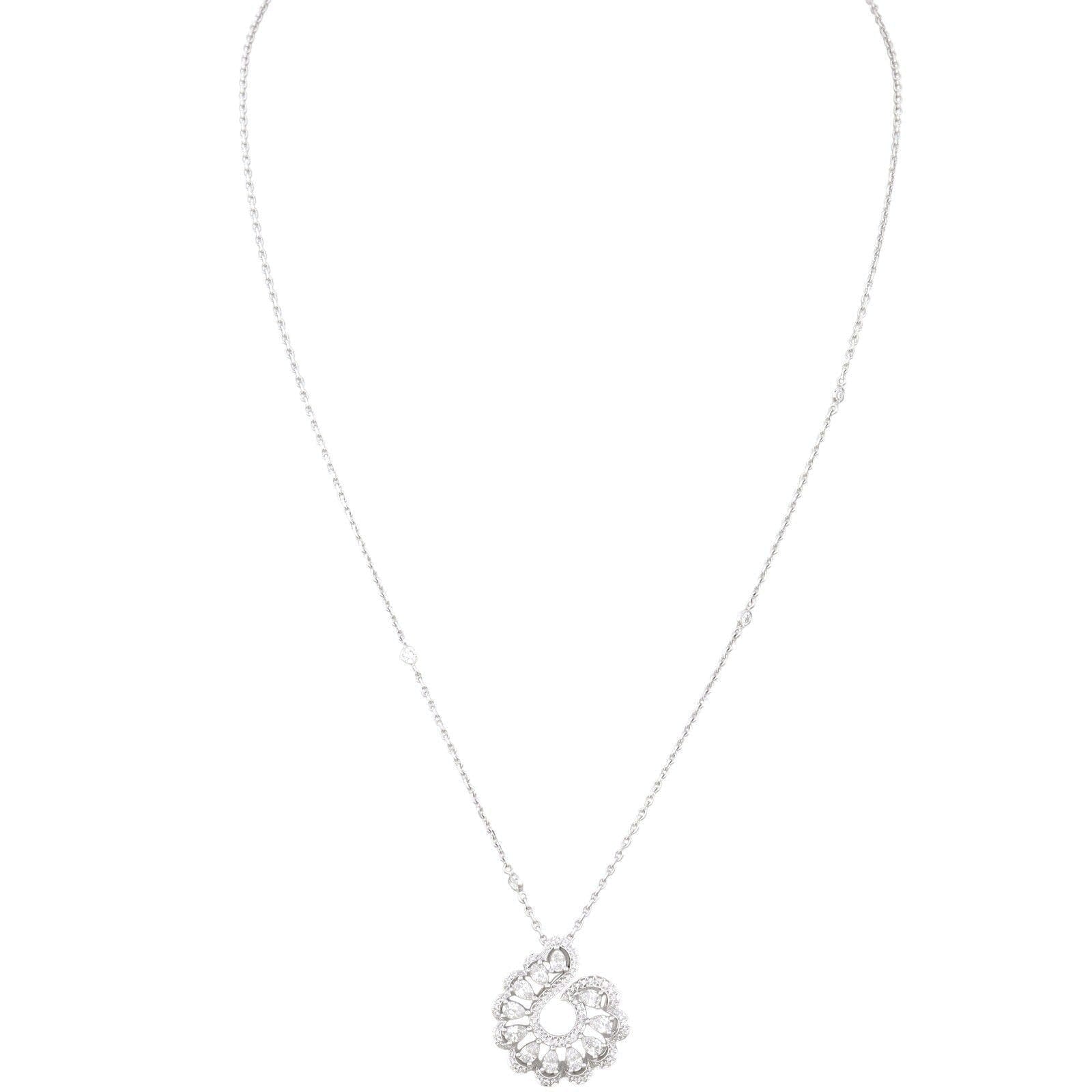 Chopard Precious Lace Vague Diamond 18k White Gold Necklace