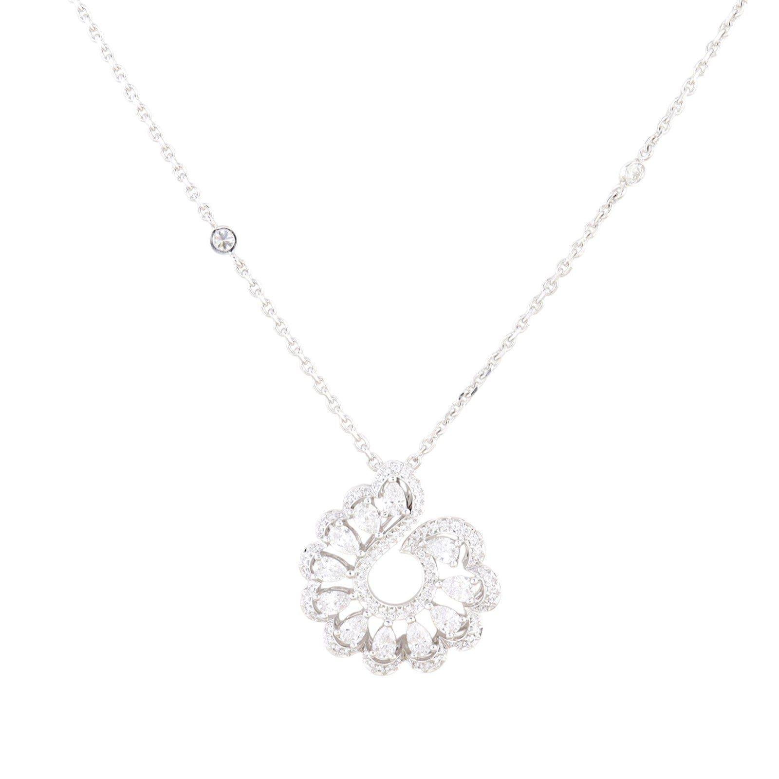 Chopard Precious Lace Vague Diamond 18k White Gold Necklace
