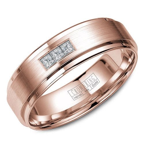 CrownRing Crown Ring 14k Rose Gold Wedding Band - WB-7973-S10