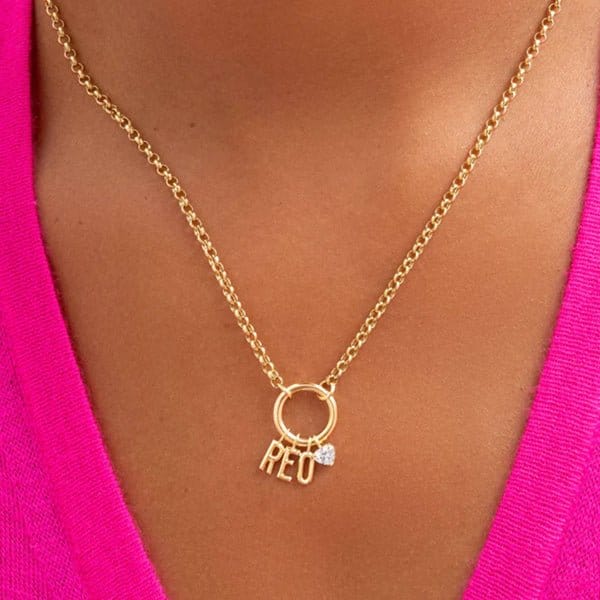 Phillips House 18k Yellow Gold Three Initial & Diamond Necklace - N2L1H30Y