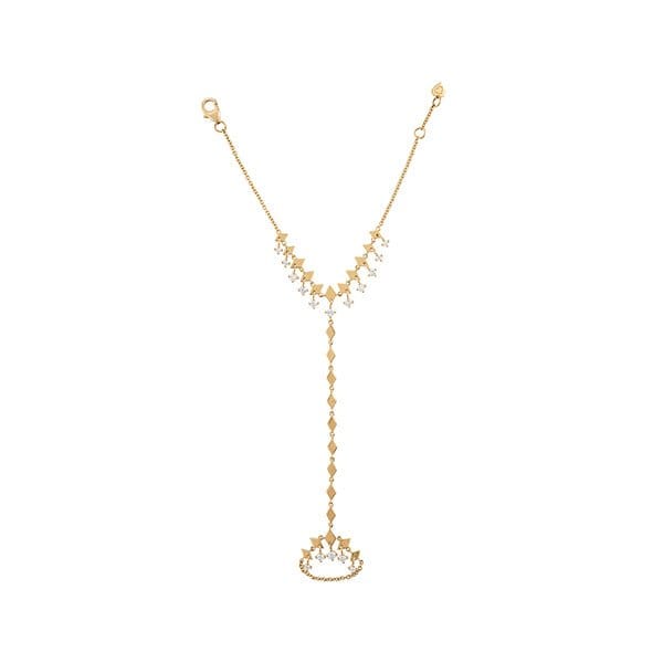 Eden Presley 14k Yellow Gold Shine Handchain Bracelet - ED-B023-DIA