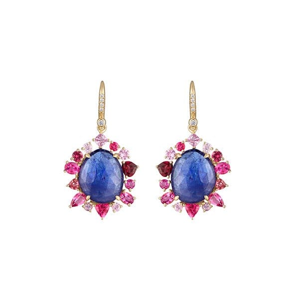 Eden Presley 14k Yellow Gold Tanzanite Mixed Pink Earrings - 2321298E
