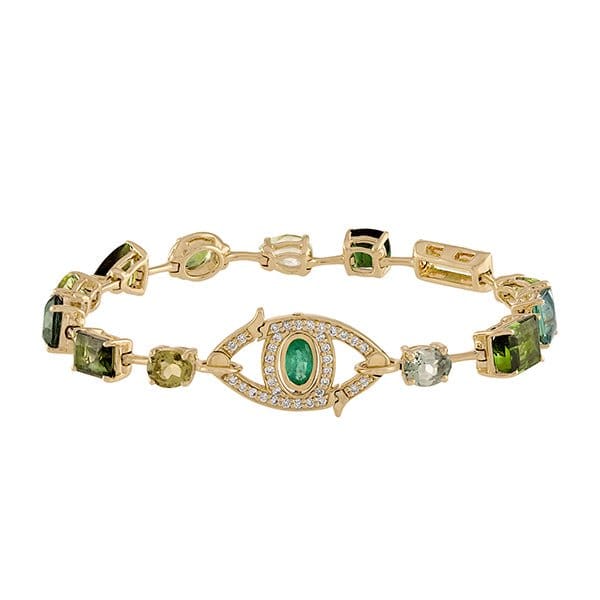 Eden Presley 14k Yellow Gold Green Rock Candy Bracelet - 2220418B